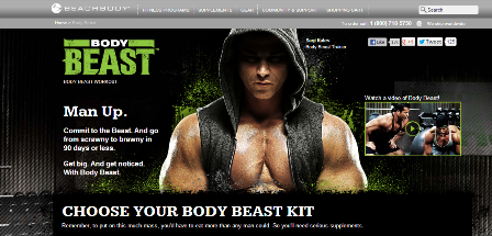 Body Beast Homepage on Beachbody Website