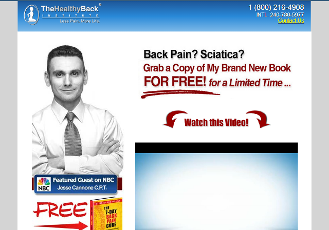 7 Day Back Pain Cure Homepage